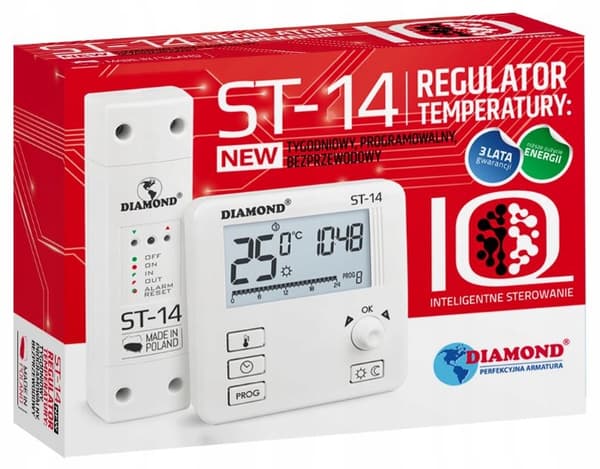 TRÅDLØS UGENTLIG TEMPERATURREGULERING ST-14