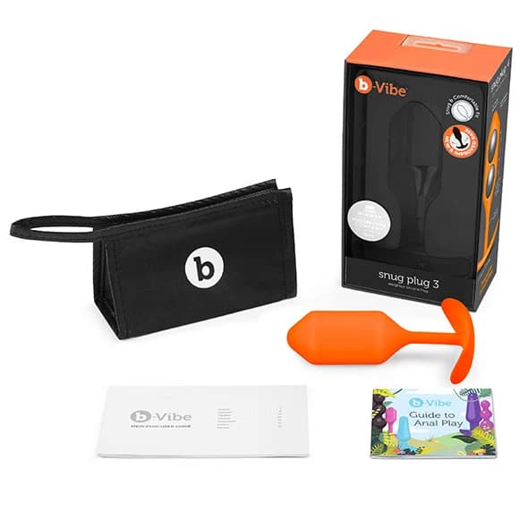 BVibe Snug Plug 3 Orange Analplugg