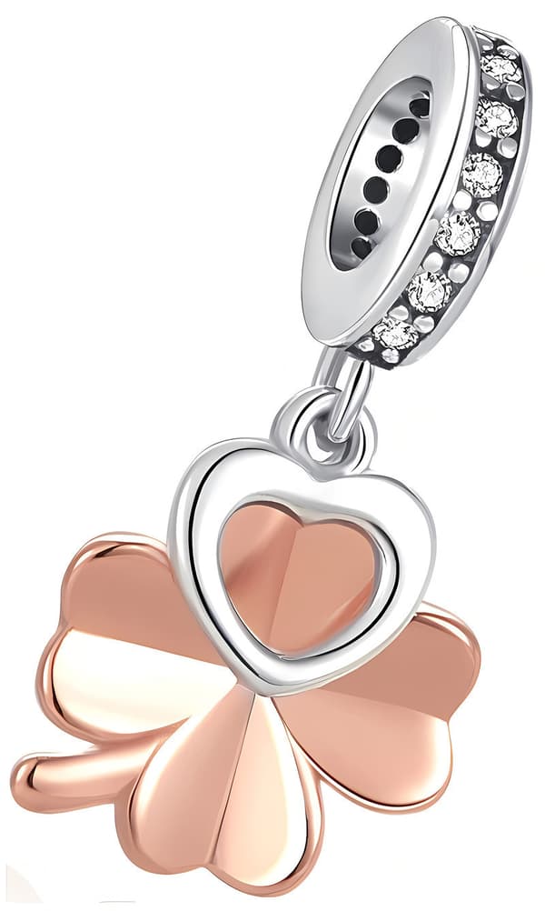 Charms til Pandora Kløver og Hjerte Charm Vedhæng