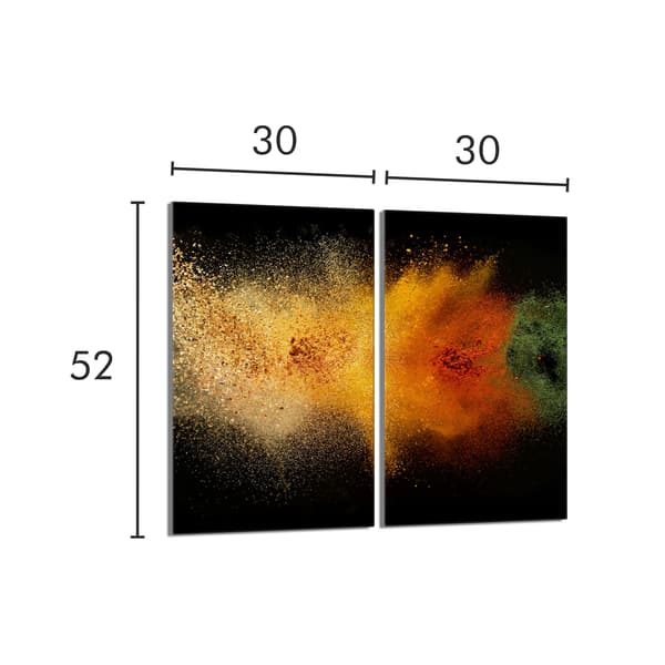 Glasbeskyttelsesplade til komfur 2x30x52 Krydderier