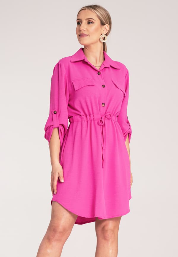 Damskjortklänning fuchsia S/M