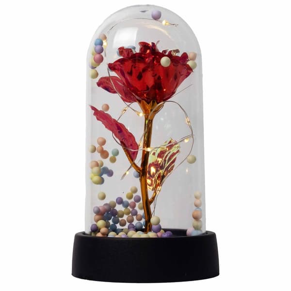 Evig rose i LED-glas