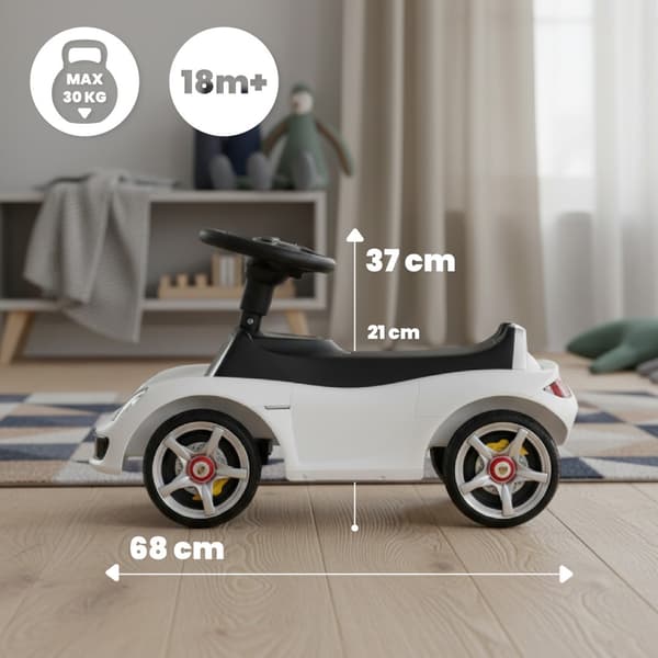 Barnbilslampa Porsche Carrera GT vit