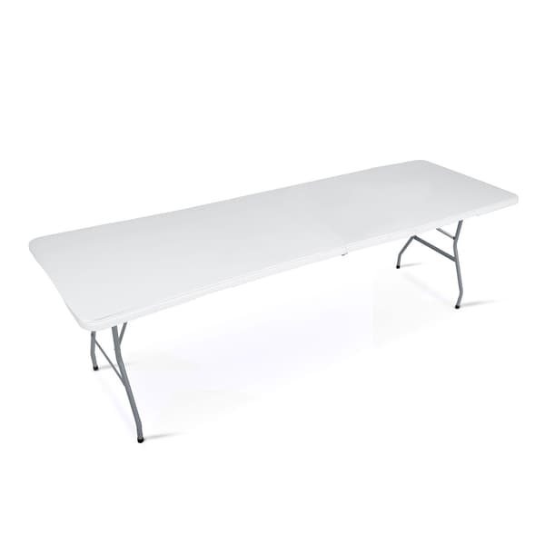 Hopfällbart trädgårdsbord 244 cm Plonos vit