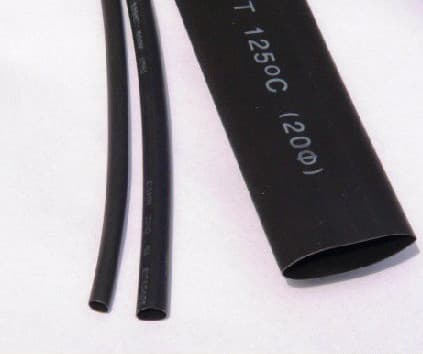 Krympeslange med klæbemiddel 3mm/1mm sort