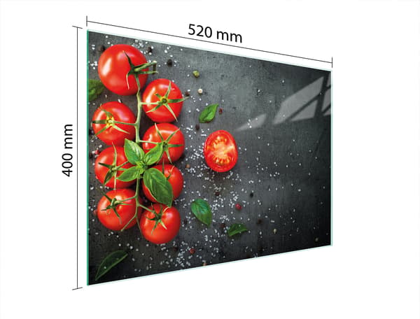 GLAS SKÆREBRÆT 52x40 TOMATER