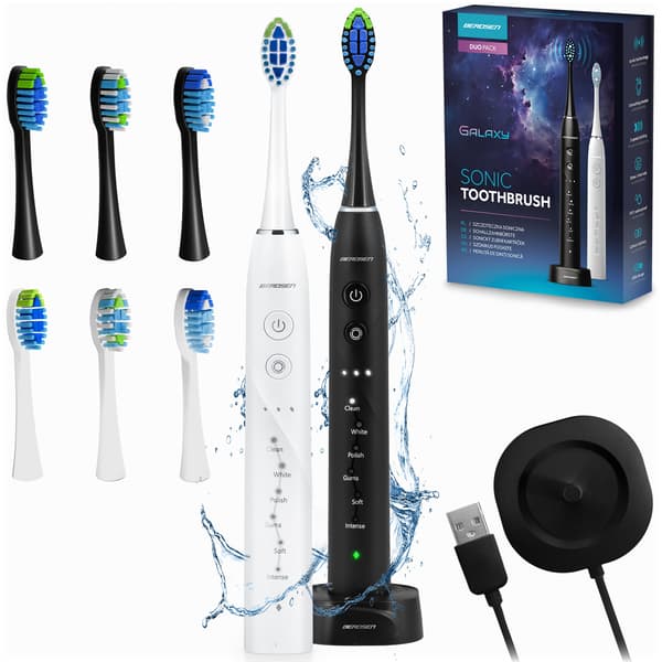 Berdsen Galaxy Duo sonisk tandborste, set med 2