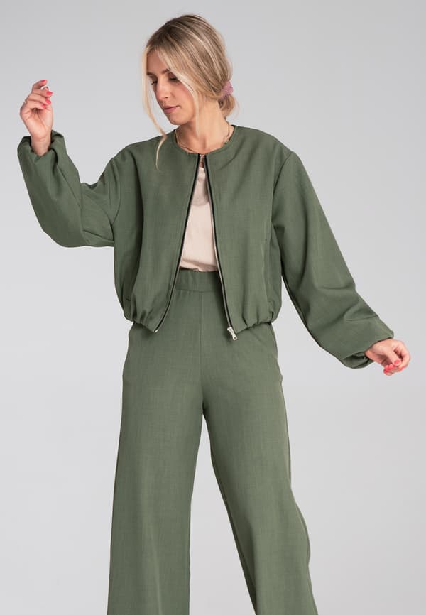 Elegant dambomberjacka grön storlek S/M