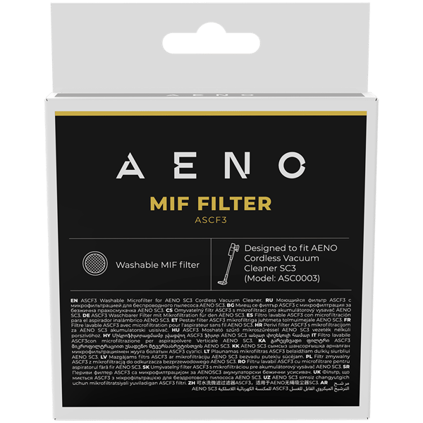 AENO ASCF3 MIF vaskbart filter til SC3 støvsuger 1 stk.