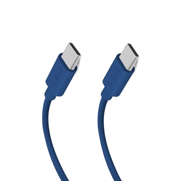 USB-C punottu kaapeli - USB-C 60W 1.5m - sininen