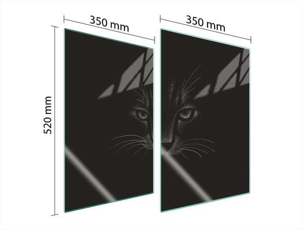 GLASSKYDDSPLÅT FÖR KÖK 2x35x52 KAT