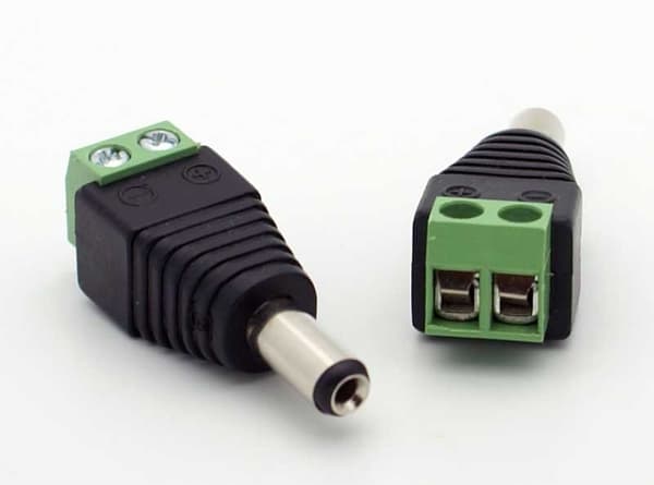 2,5/5,5V DC-stik med hurtigstik