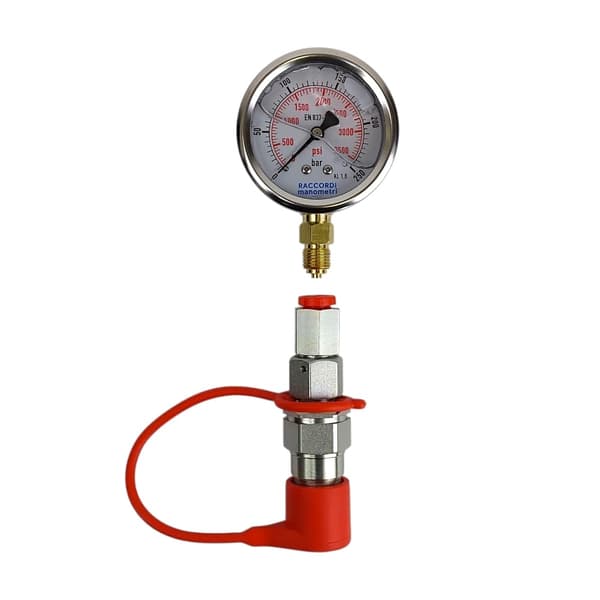 Mätset, manometer 0-250 bar, snabbkoppling