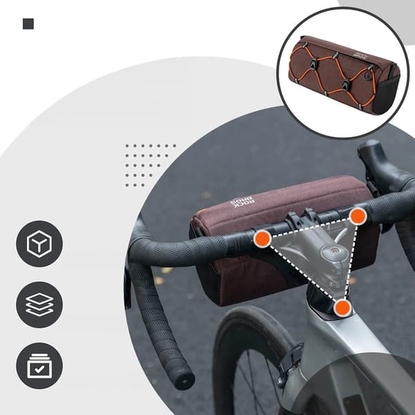 Cykelväska med rem 2,2L - Brun