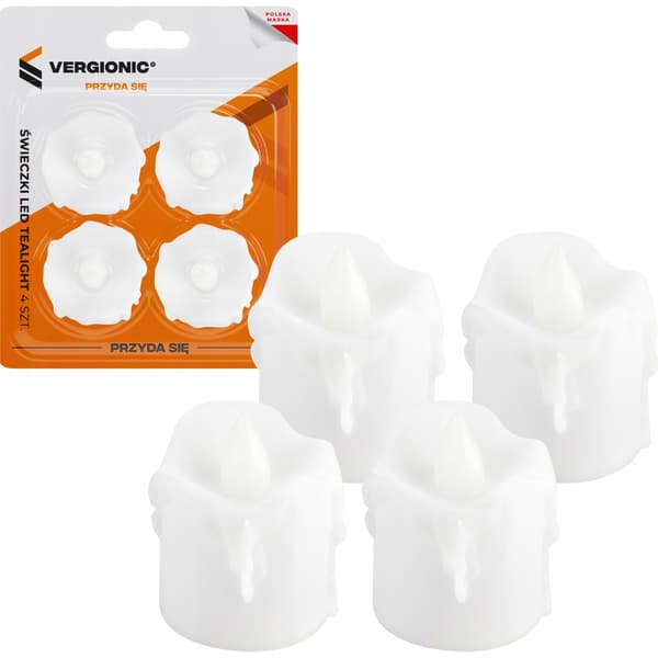 LED-tuikkukynttilät, 4 kpl, lämmin valo, VERGIONIC