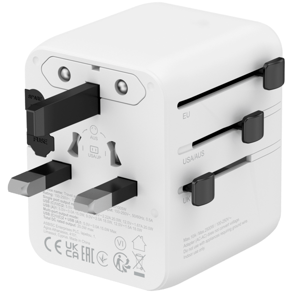 CANYON OnTour Reseadapter 20W EU/UK/US/AUS Vit