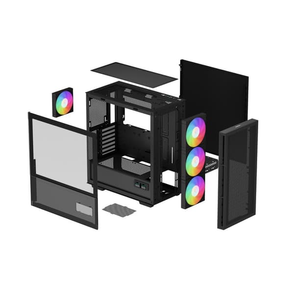 DeepCool CH560 ARGB digitalt sort kabinet