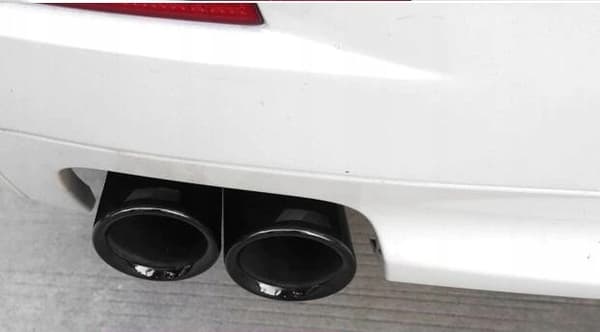 UDSTØDNINGSRØRENDE TIL BMW LYDDÆMPER SORT KROM 70 MM