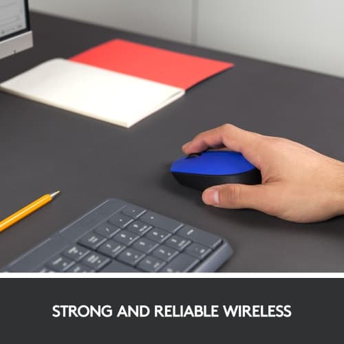 Logitech M171 Trådløs Mus RF Trådløs, 1000 DPI, Blå/Sort