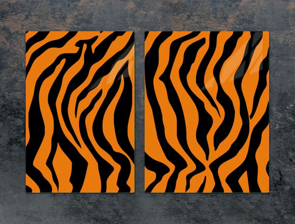 GLASSKYDDSPLÅT 75x52 TIGER