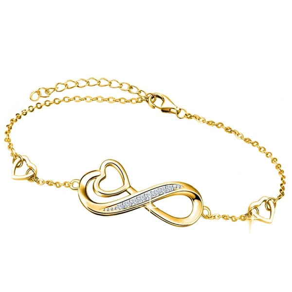 Pulsera de oro Pulsera de corazón infinito Pulsera Trusky