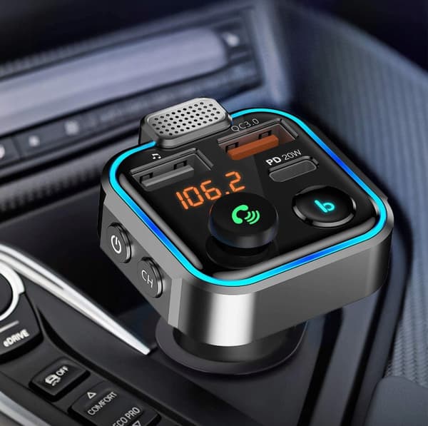 FM-SÄNDARE BLUETOOTH QC USB PD SNABBLADDARE