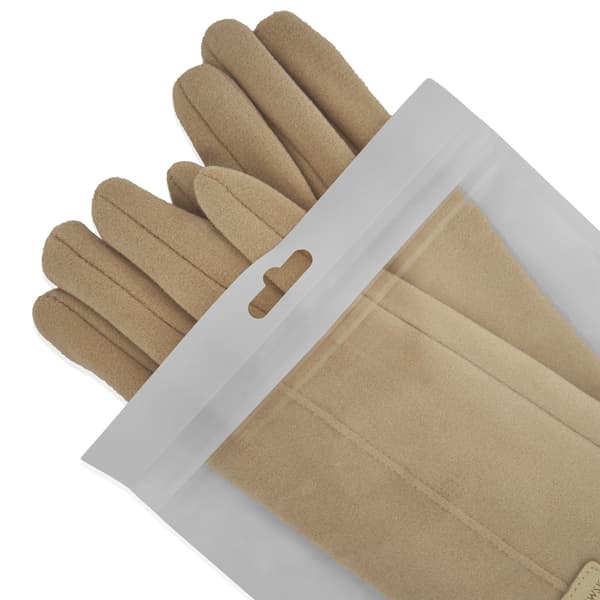 GFD-04 BEIGE SAMMETSHANDSKER FÖR DAM