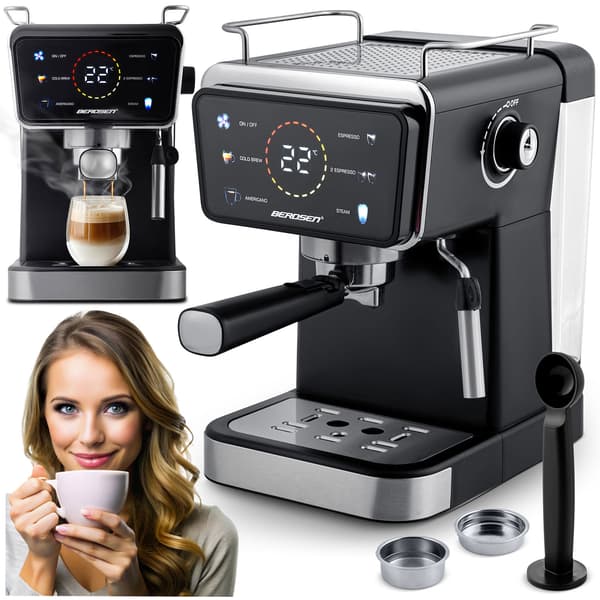 Berdsen BD-771 20 bar espressomaskine, sort