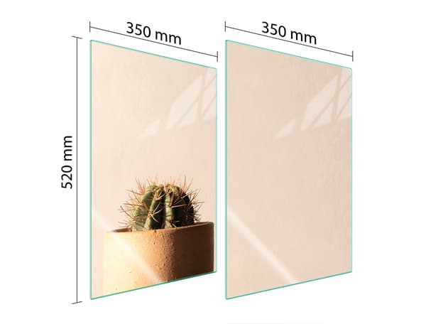 GLASPLADE TIL KØKKEN 2x35x52 KAKTUS