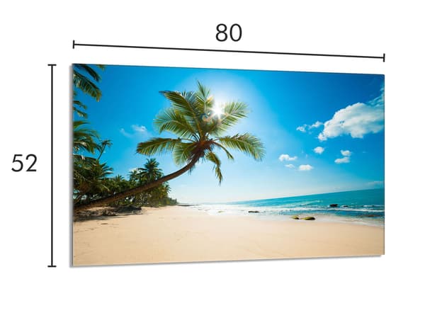 Glasbeskytter til komfur 80x52 Beach