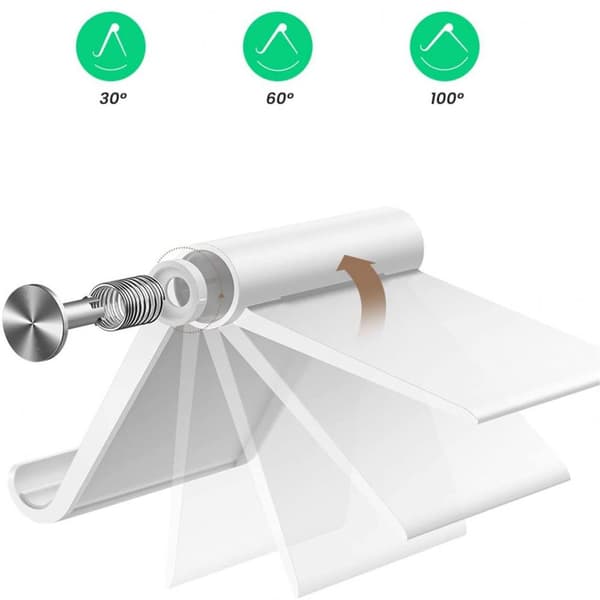 Universal bordholder til smartphones og tablets op til 8" - hvid