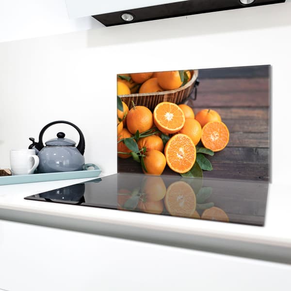 Glasskydd för spishäll 80x52 Frukt