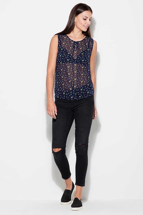 Bluse K139 Marineblå S