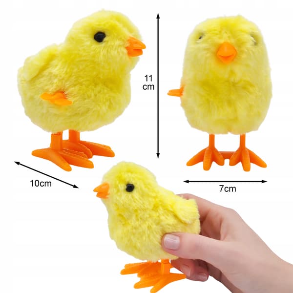 12-delars hopprande kyckling gul 10 cm