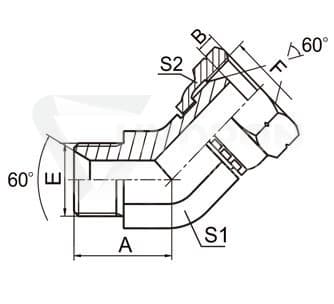 AB 45° BSP 1/4" böj