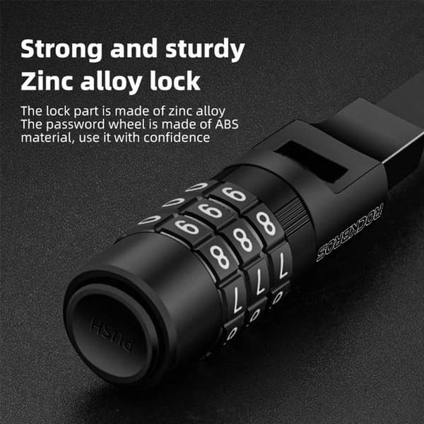 Rockbros ZIP universal forstærket lås med kode