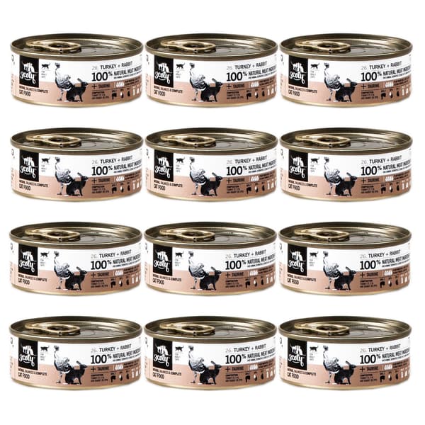 3COTY Kalkon med kanin - våtfoder för katter - 12x80g