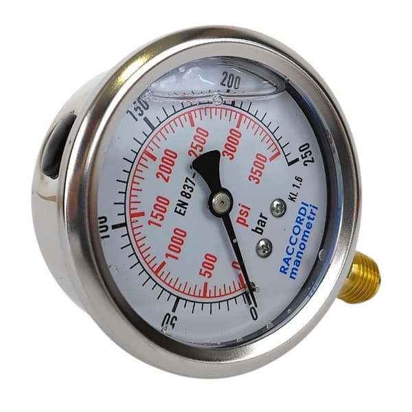 Mätset, manometer 0-250 bar, snabbkoppling