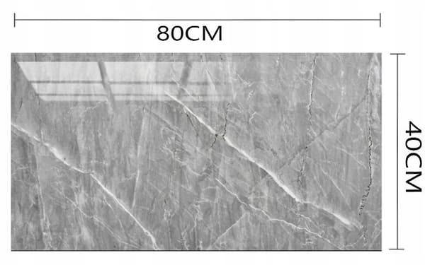 SELVKLÆBENDE MARMOR PVC LAMINATPANEL BLANK 80x40 cm panel8