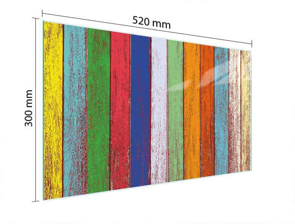 GLAS SKÆREBRÆT 52x30 FARVE