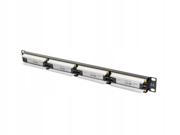 Patchpanel Lanberg PPU5-1024-B 24 portar 1U cat.5e svart