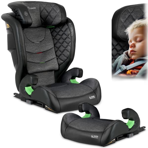 Nukido Louis Autostol Sort/Grå 15-36 kg ISOFIX