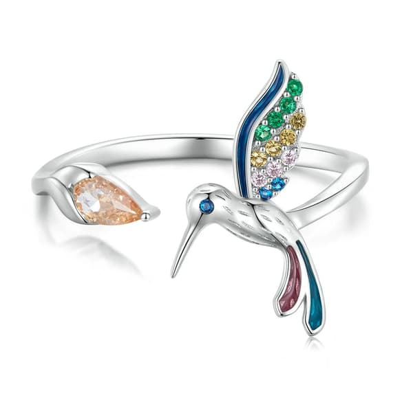 Silver Kolibriring Justerbar S925 Silver