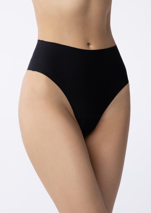 Naisten mustat korkeat saumattomat stringit String Maxi -alushousut STRING MAXI musta S