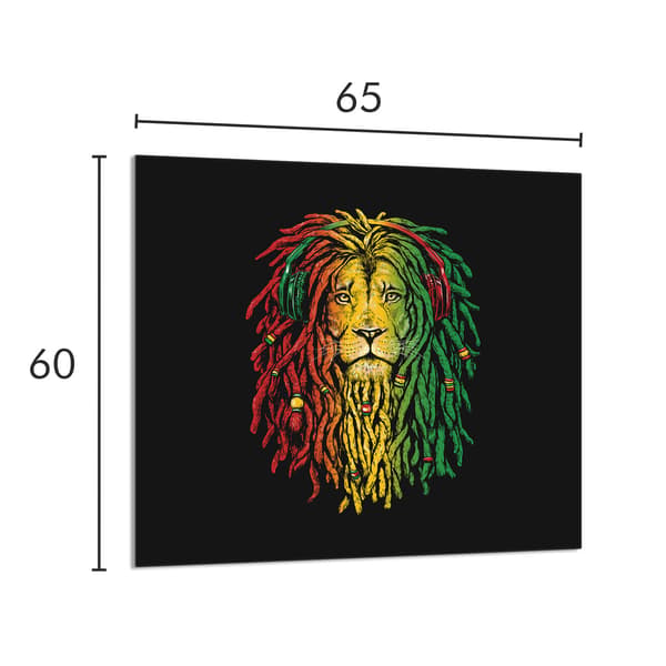 GLASPANEL FÖR KÖK 65x60 Lion