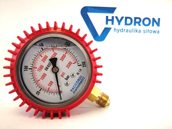 Gummiskydd för manometer, diameter 63 mm, RÖD