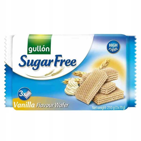 Gullón sukkerfrie vafler med vaniljesmag 60g