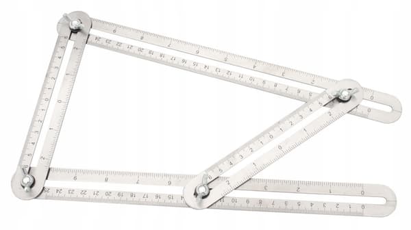 Justerbar vinkel SKABELON rustfrit stål 25*12cm
