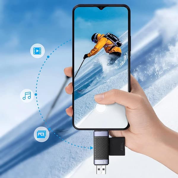 ORICO CD2D-AC2-BK-EP SD/microSD USB-A/USB-C 2.0 hukommelseskortlæser