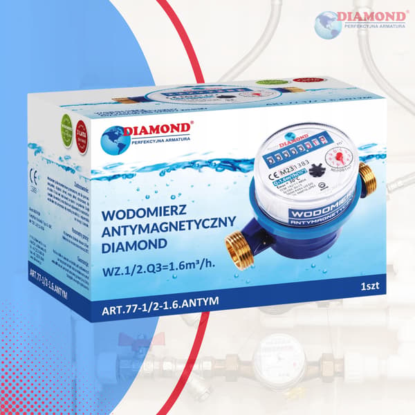 ANTIMAGNETISK VATTENMÄTARE 1/2'' 1,6 m3 KALLVATTEN